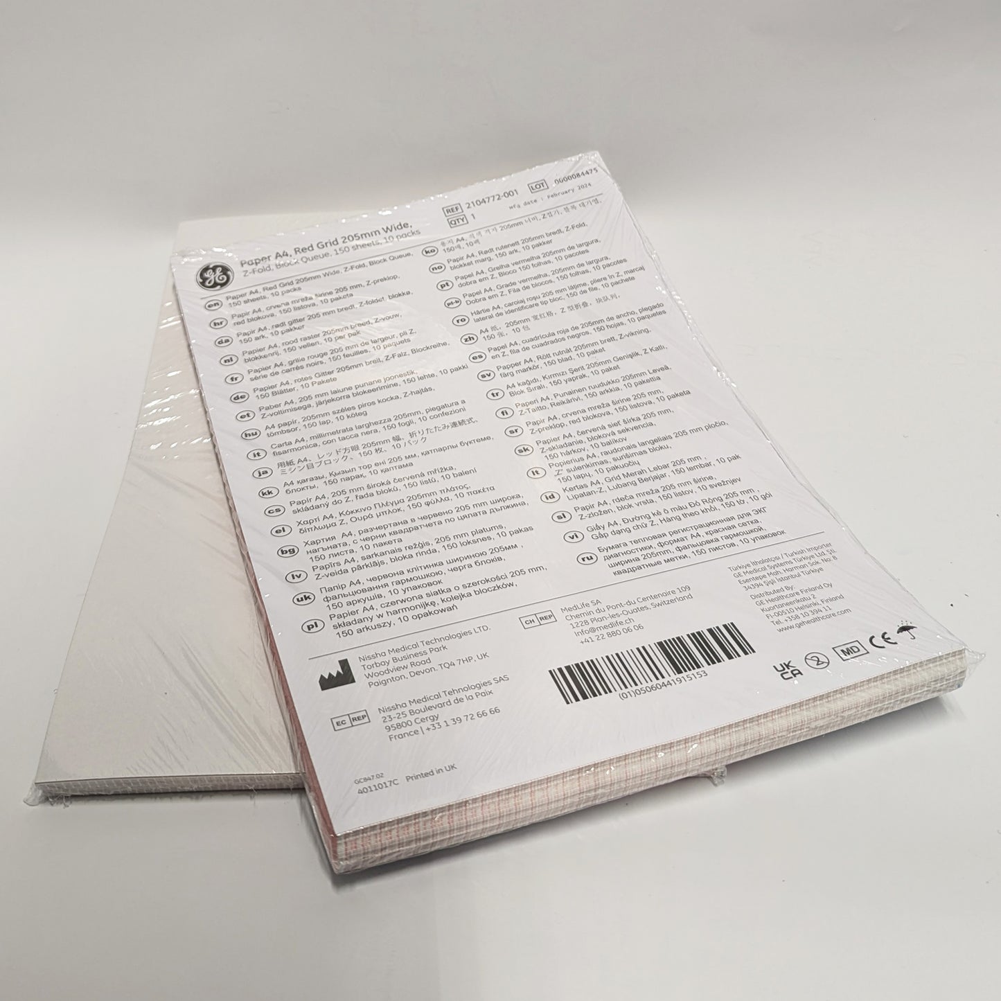Registerpapier für EKG GE MAC 2000 10 Stk. / Packung
